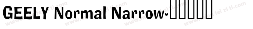 GEELY Normal Narrow字体转换